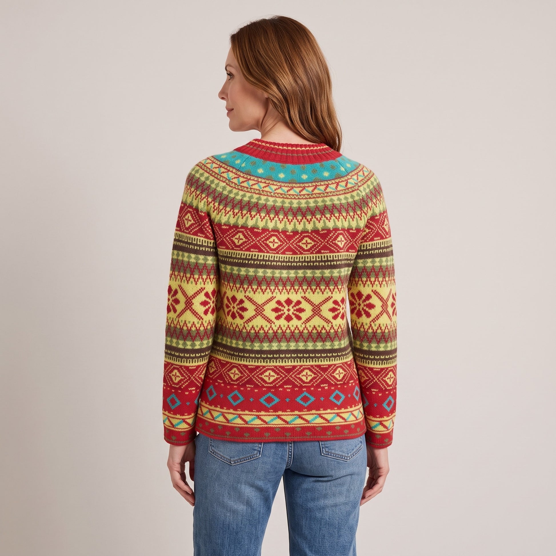 Naomi nordic snowflake sweater, beeld 3
