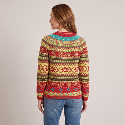 Naomi nordic snowflake sweater, beeld 3