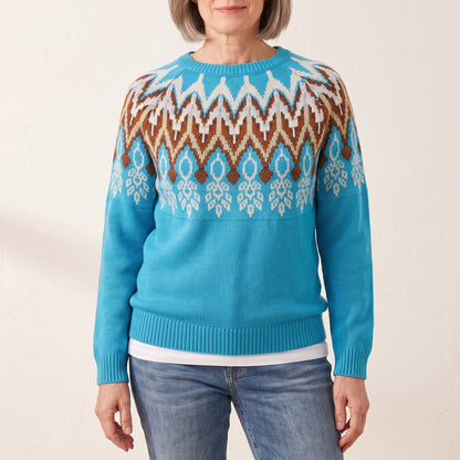 Eloise fair isle yoke sweater, beeld 1