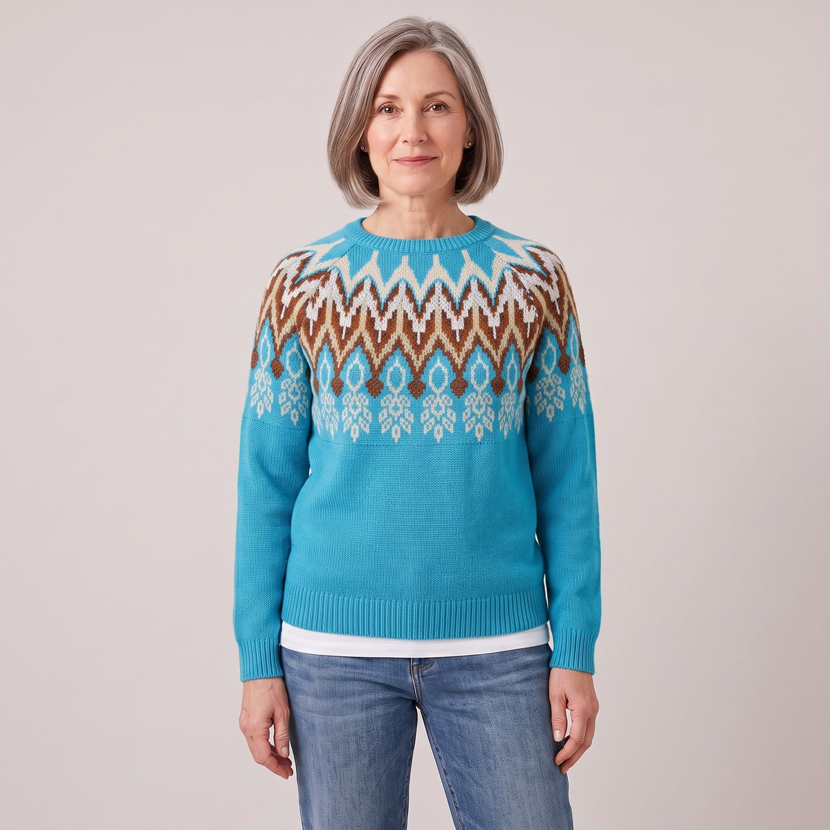Eloise fair isle yoke sweater, beeld 2