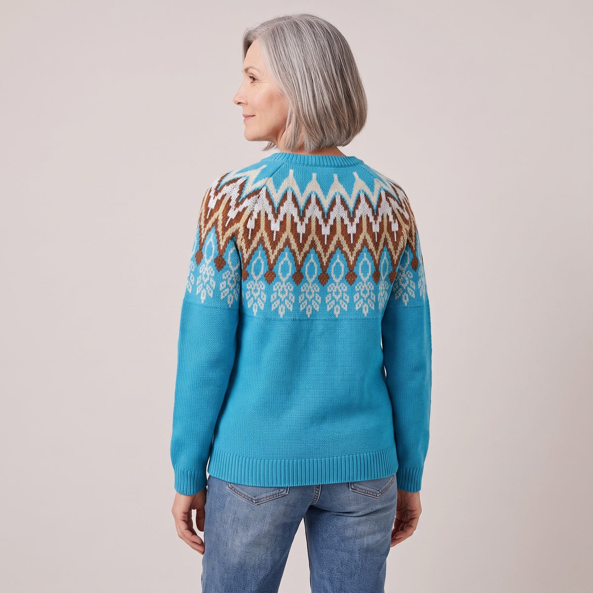 Eloise fair isle yoke sweater, beeld 3