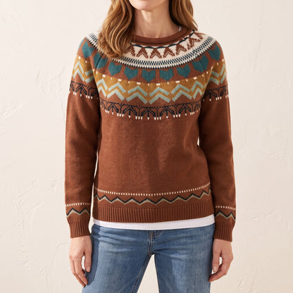 Corinne fair isle sweater, beeld 1