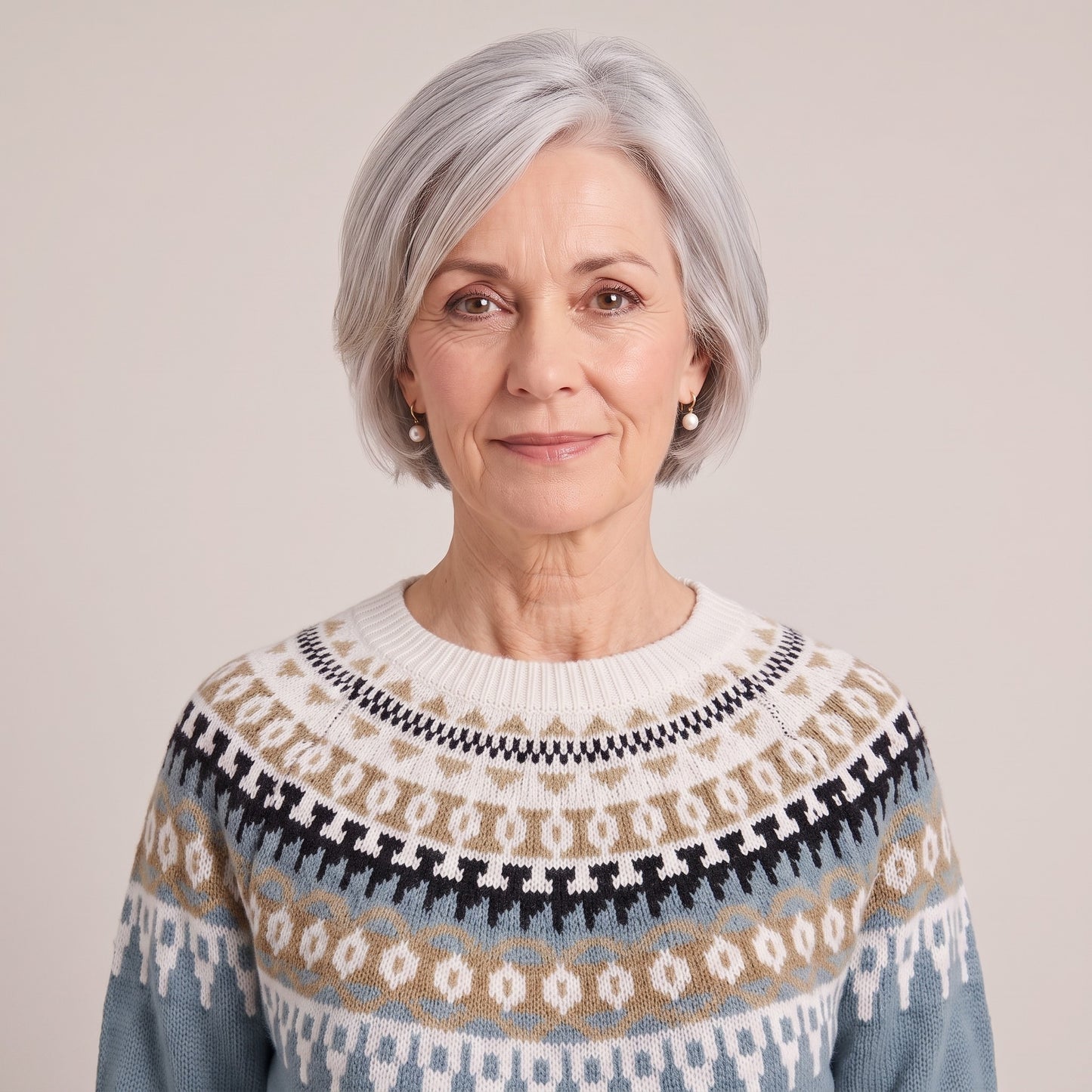 Dolores fair isle yoke sweater, beeld 4