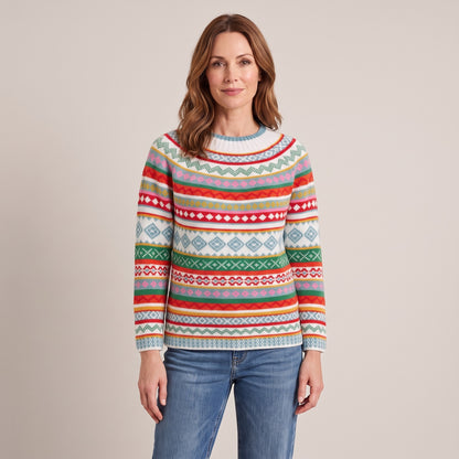 Yvonne fair isle knit sweater, beeld 2