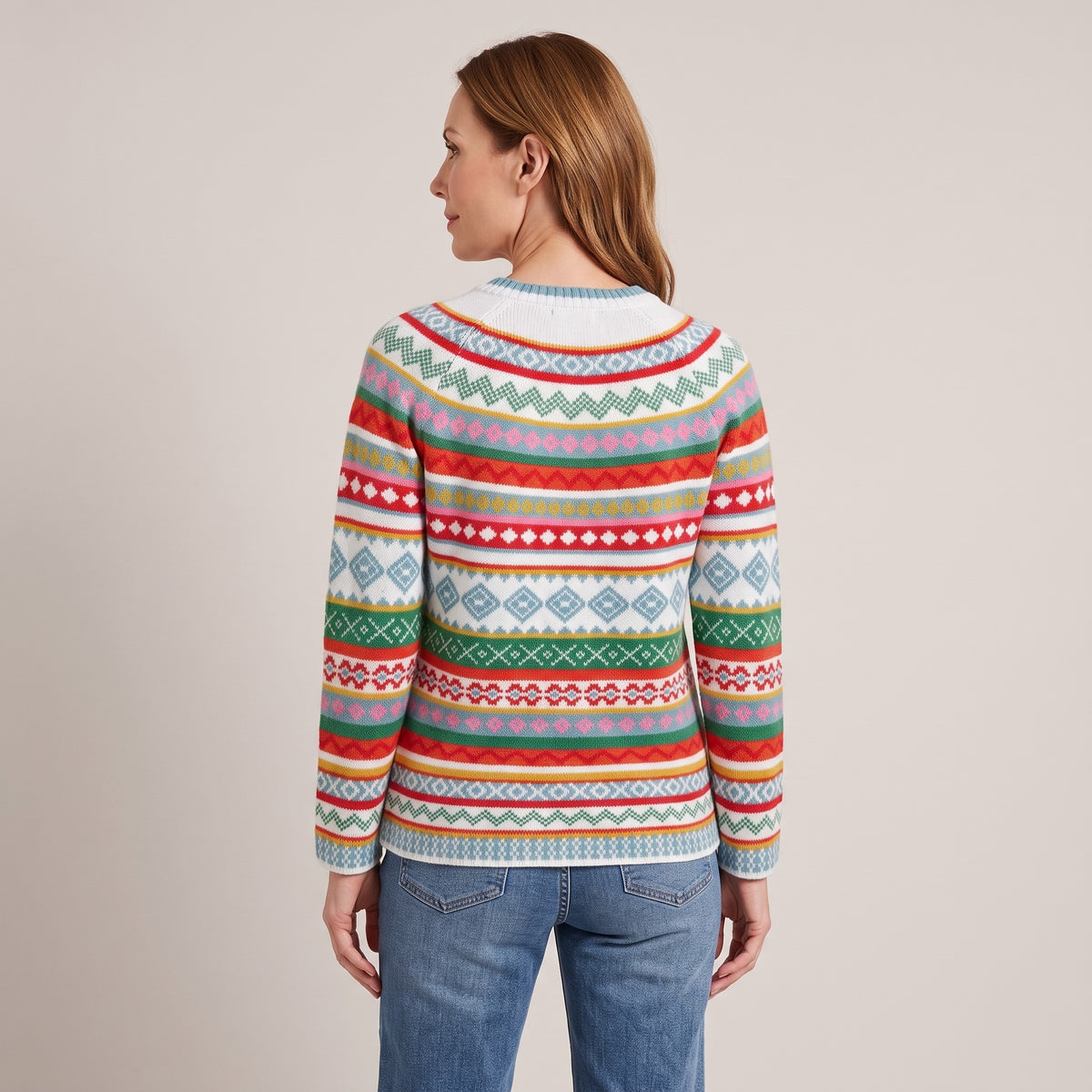 Yvonne fair isle knit sweater, beeld 3