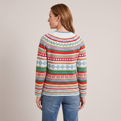 Yvonne fair isle knit sweater, beeld 3
