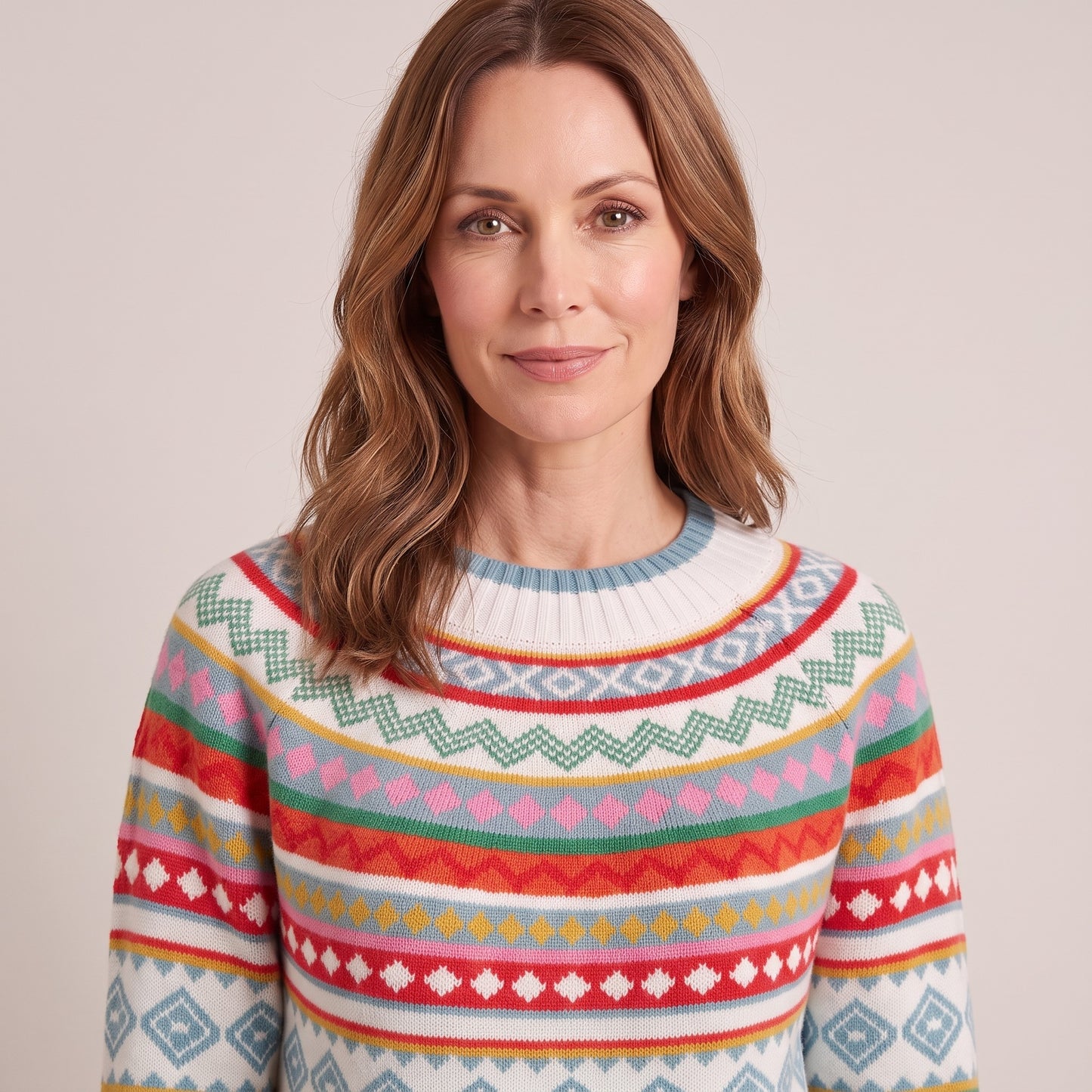 Yvonne fair isle knit sweater, beeld 4