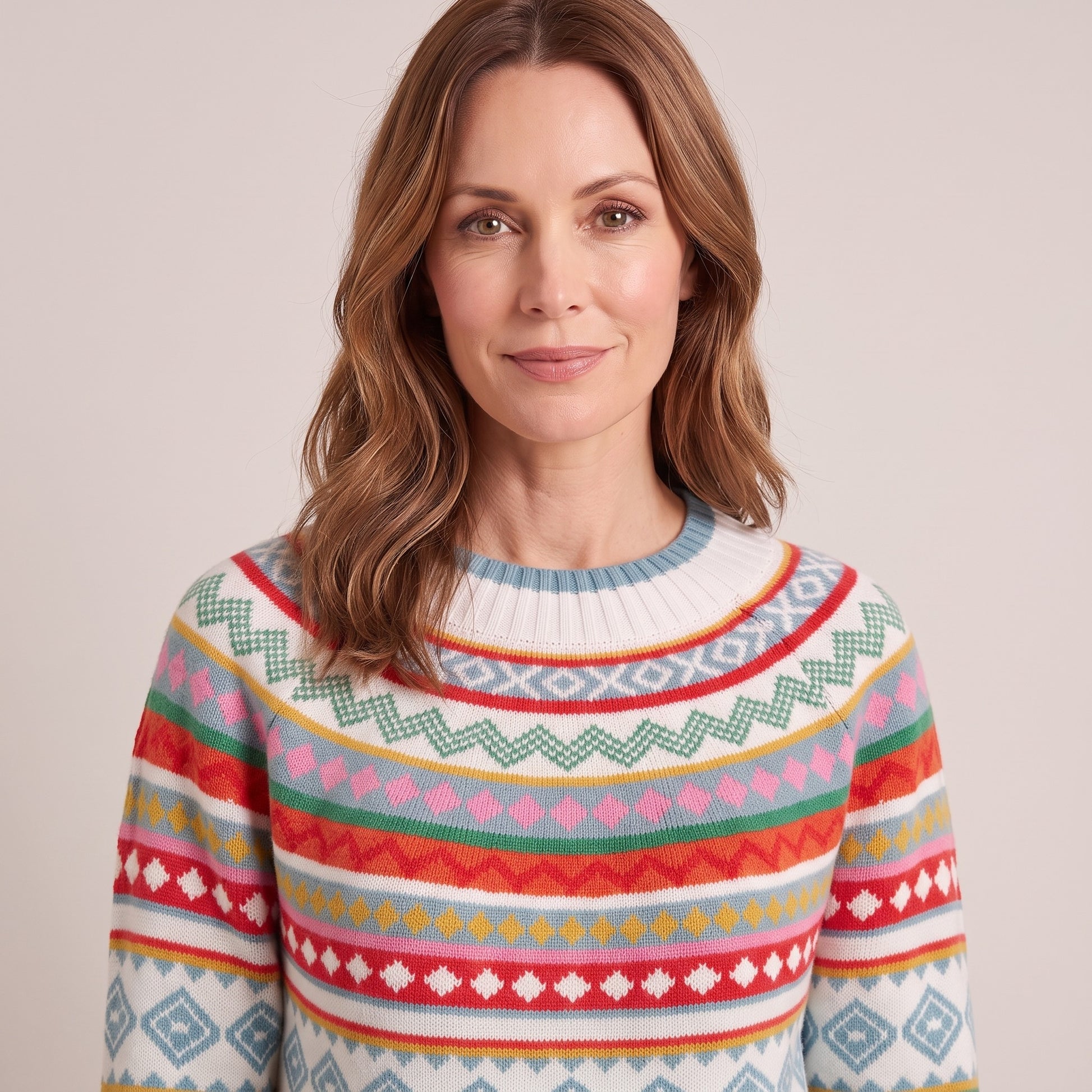 Yvonne fair isle knit sweater, beeld 4