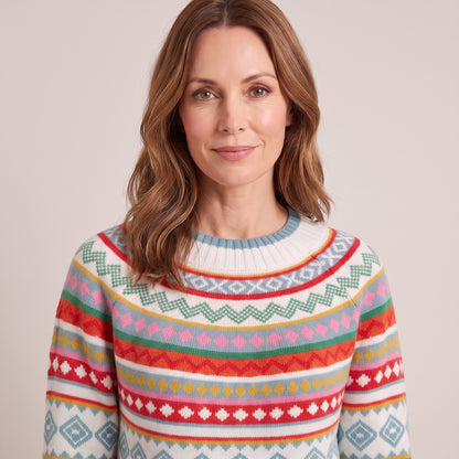 Yvonne fair isle knit sweater, beeld 4