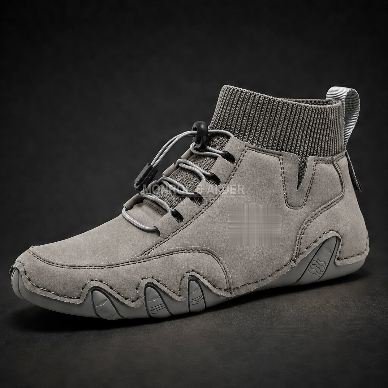 Bridger mid-top sneaker in Gray, side view