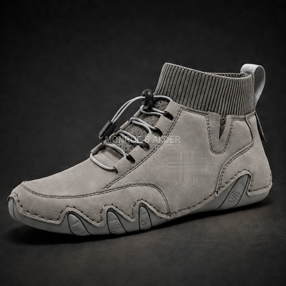 Bridger mid-top sneaker in Gray, side view