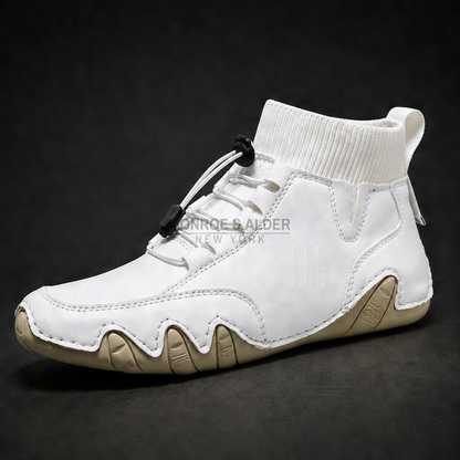 Bridger mid-top sneaker in White, side view