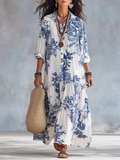 Opal™ — Blue Floral Tiered Maxi