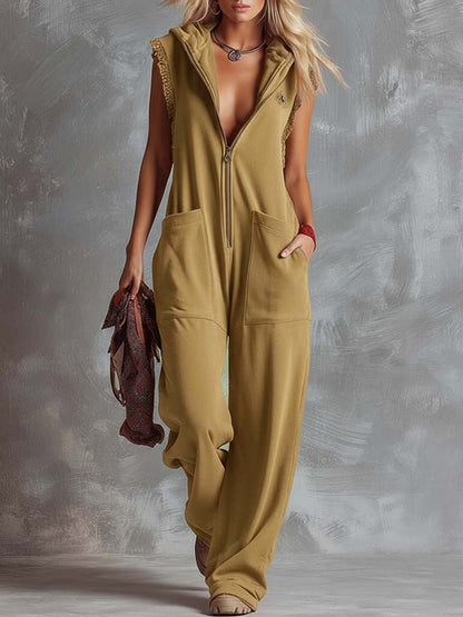 Sienna™ — Hooded Zip Jumpsuit