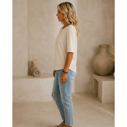 Elsie™ — Easy Elbow-Sleeve Tee