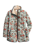 Martha™ — Sage Floral Quilted Jacket