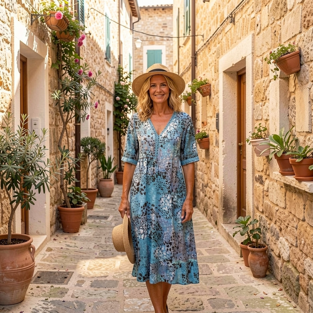 Margot™ — Flowing V-Neck Midi