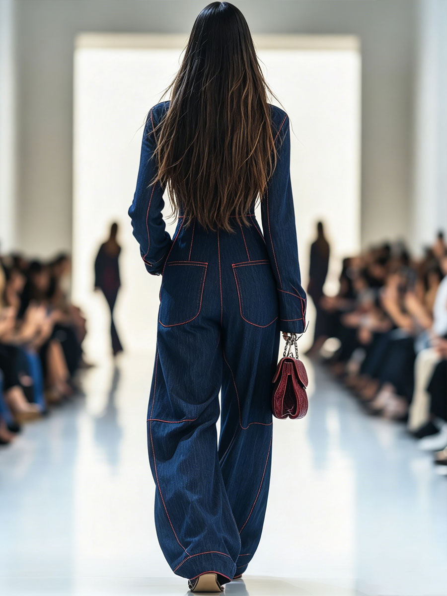 Marlowe™ — Wide-Leg Denim Jumpsuit