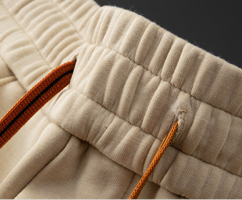 Close view of the elasticated waistband and drawcord opening