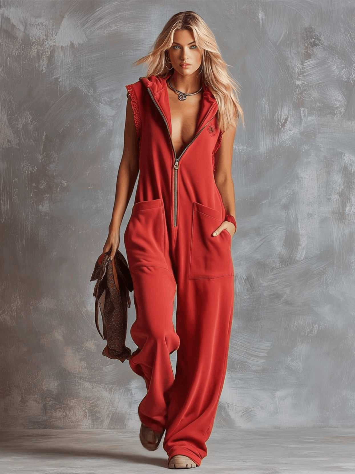 Sienna™ — Hooded Zip Jumpsuit
