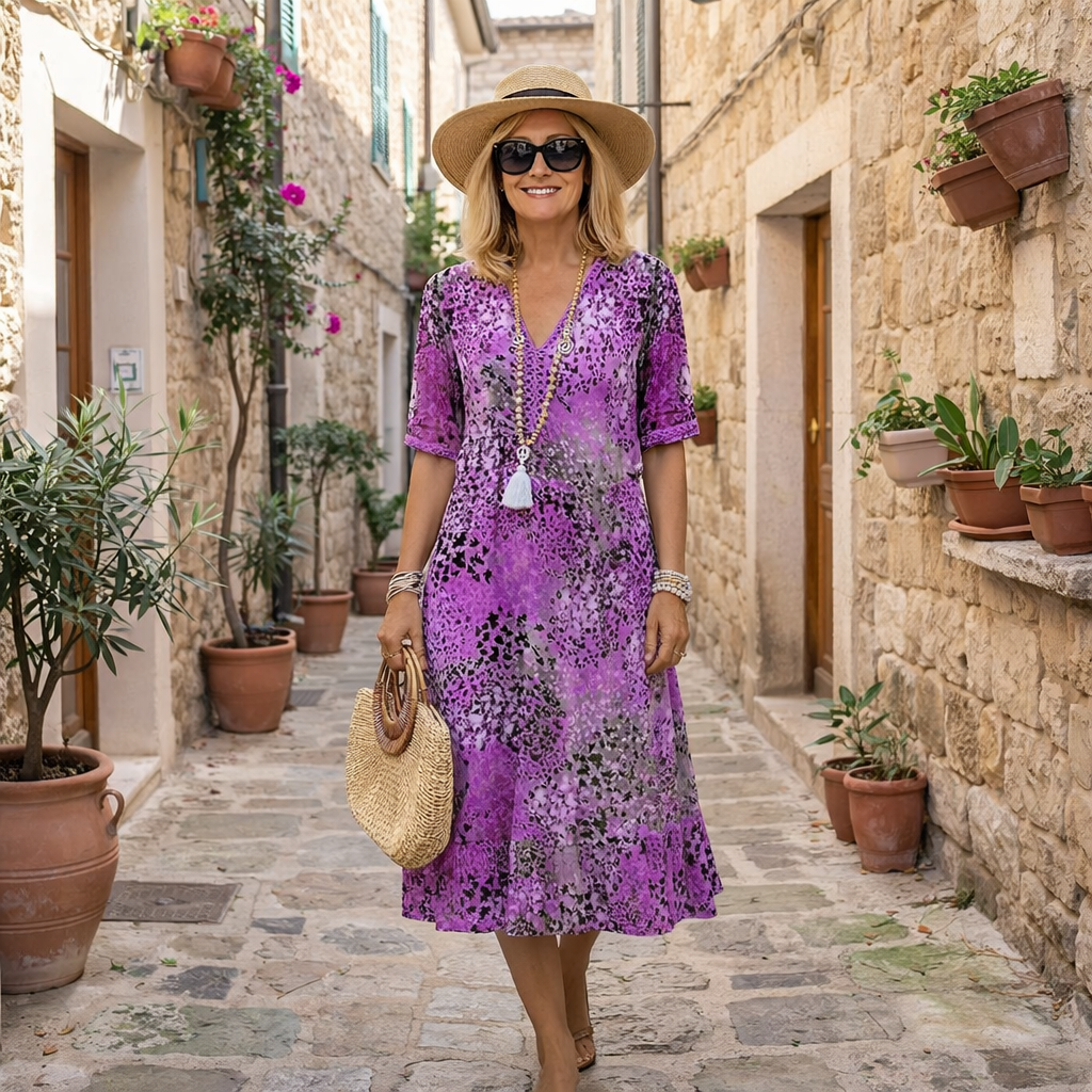 Margot™ — Flowing V-Neck Midi