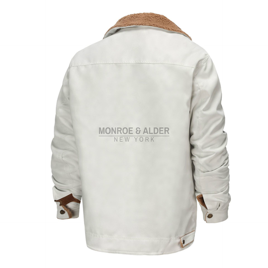 Back view of the Broadway jacket in ivory