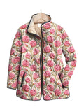 Rosalyn™ — Pink Rose Quilted Jacket