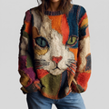 Etta™ — Artistic Cat Statement Sweater