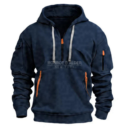 Harrison half-zip hoodie in navy