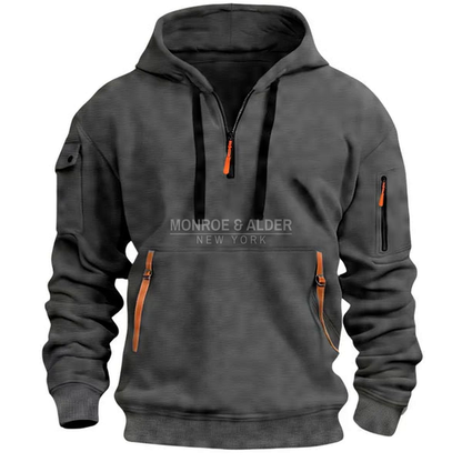 Harrison half-zip hoodie in dark gray