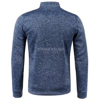 Harvey half-zip knit sweatshirt in Navy, back