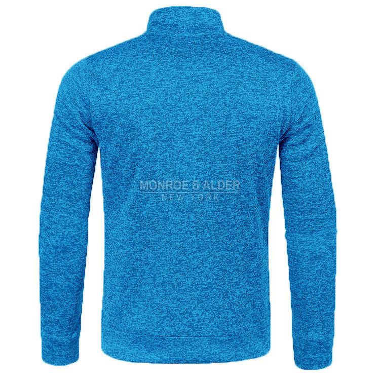 Harvey half-zip knit sweatshirt in Bright Blue, back