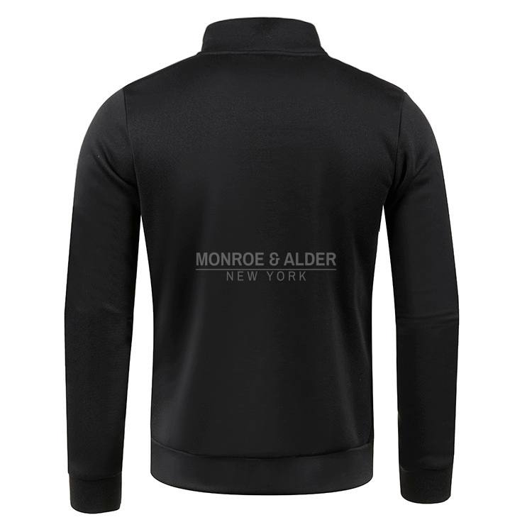 Harvey half-zip knit sweatshirt in Black, back