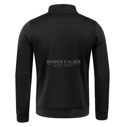 Harvey half-zip knit sweatshirt in Black, back