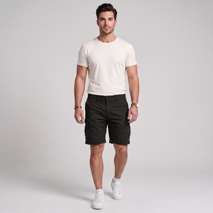 Nash comfort cargo shorts in black