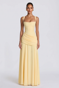 Genevieve™ — Ruched Square Neck Maxi