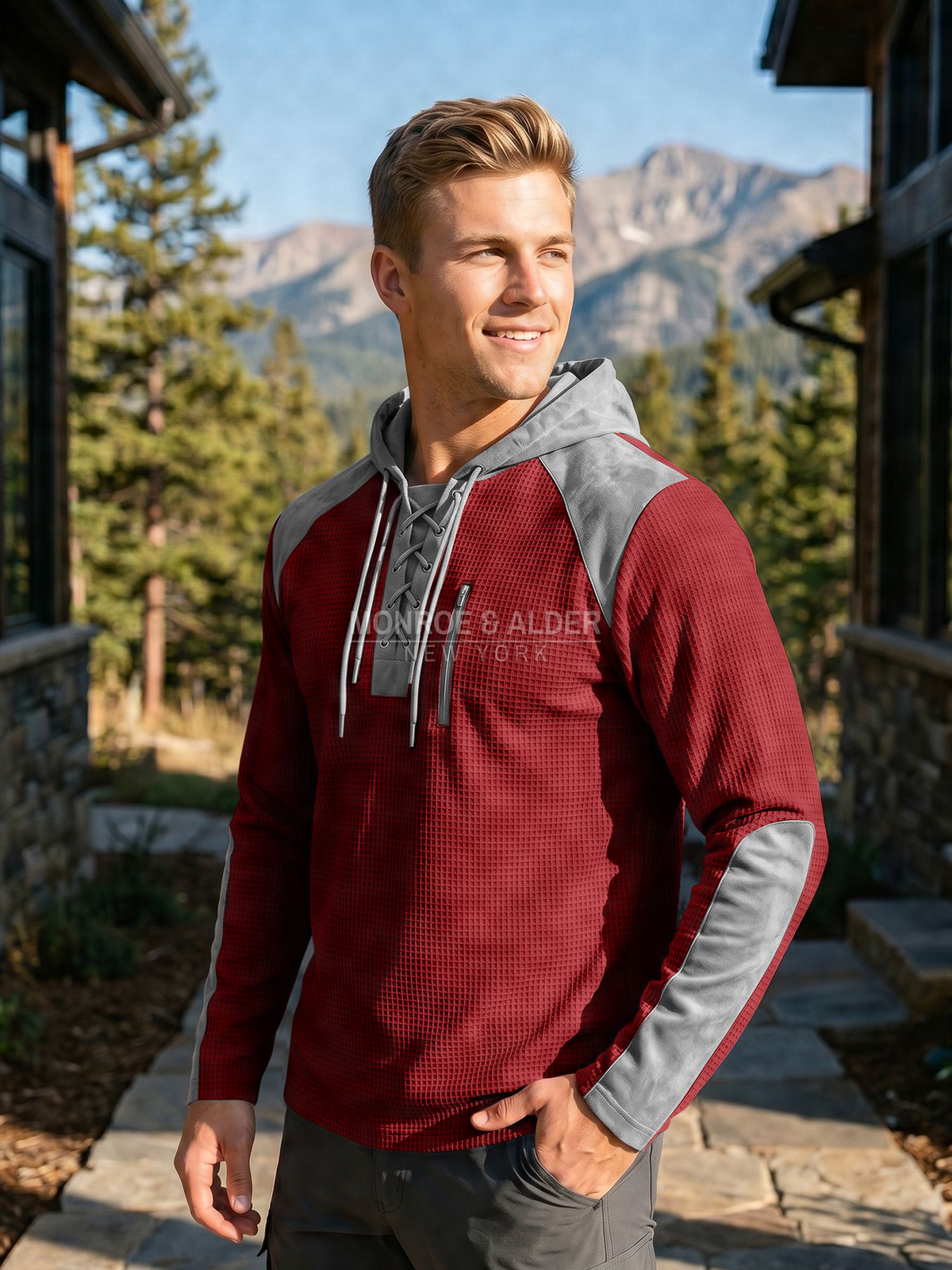 Holden hoodie in burgundy
