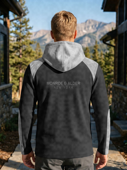 Holden hoodie in black, back view