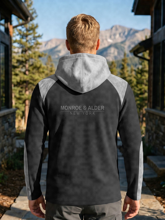 Holden hoodie in black, back view