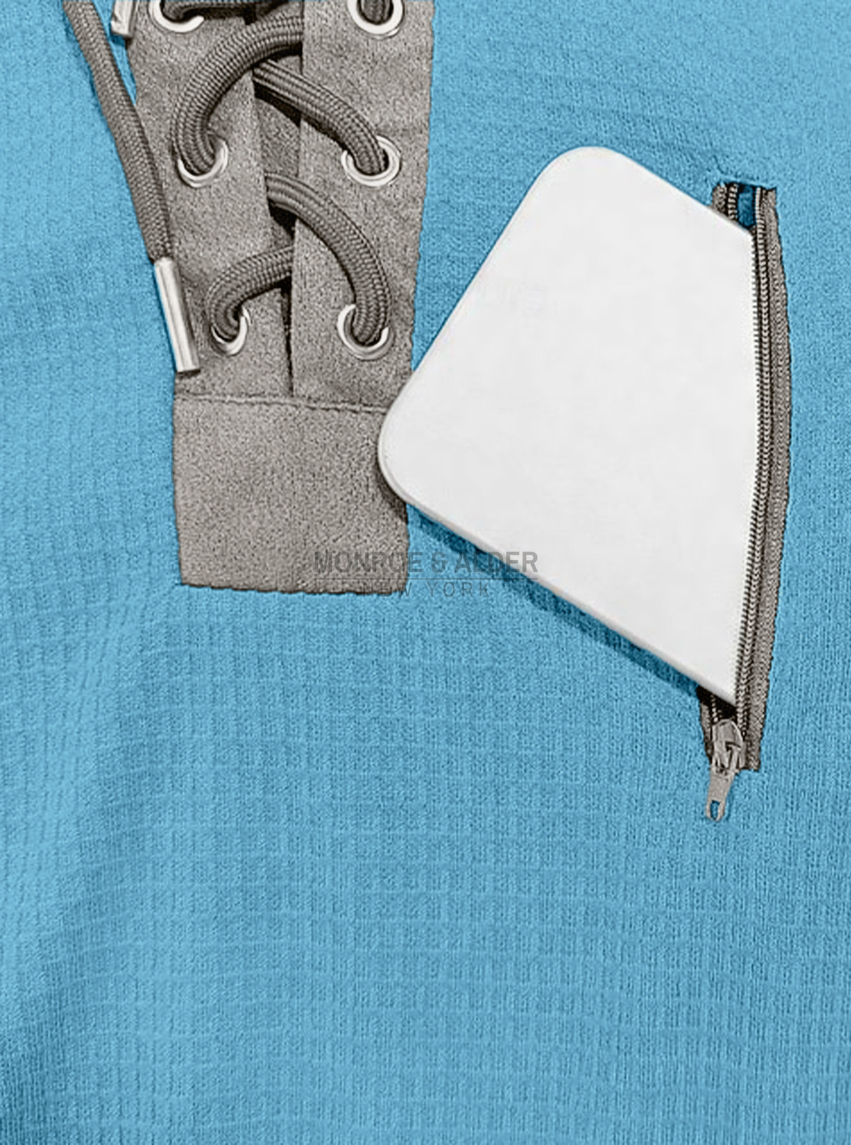Zippered chest pocket