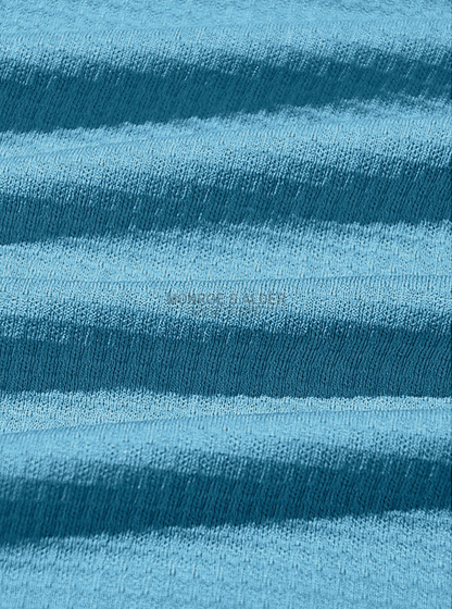 Waffle-knit fabric up close