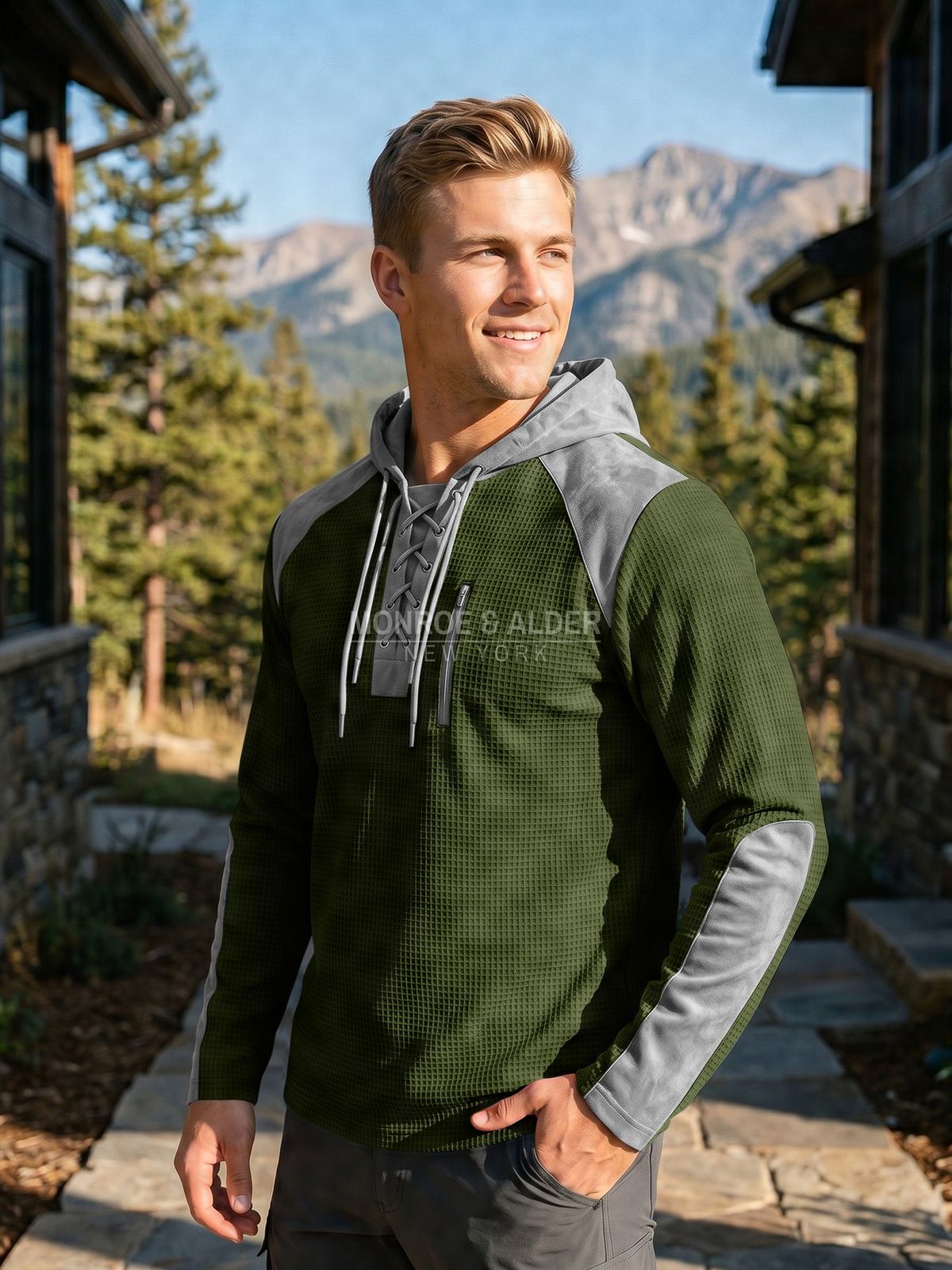 Holden hoodie in olive green