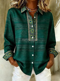 Ingrid™ — Casual Folk Print Blouse