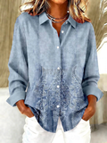 Jeanette™ — Casual Paisley Border Blouse