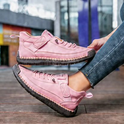 Lena comfort sneaker in Pink, pair shown from the side
