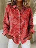 Lucia™ — Casual Bandana Print Blouse