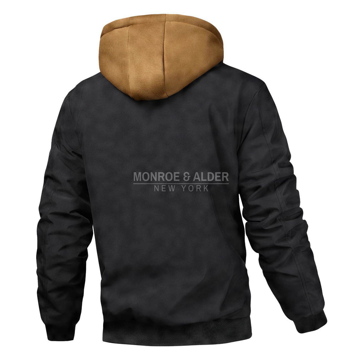 Back view of the Madison bomber in black