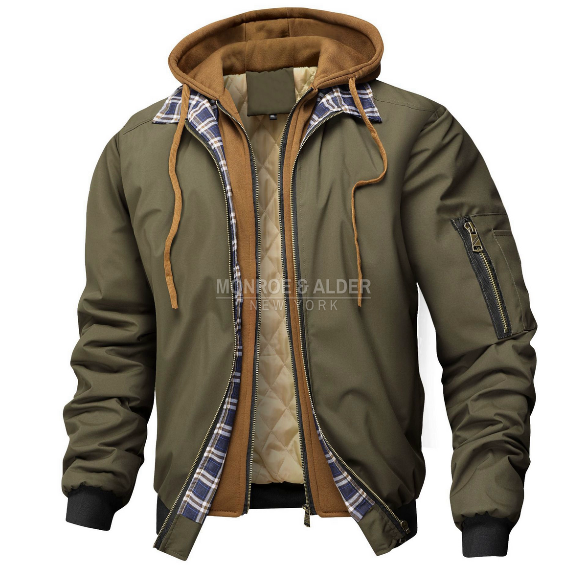 The Madison bomber in olive green