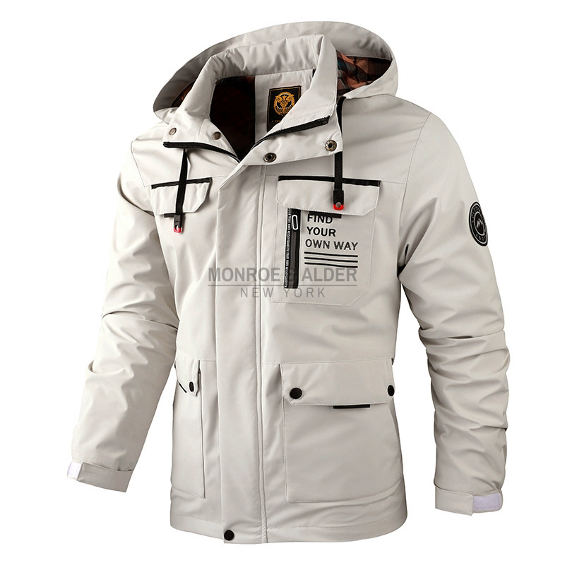 The Manhattan hooded utility jacket in ivory