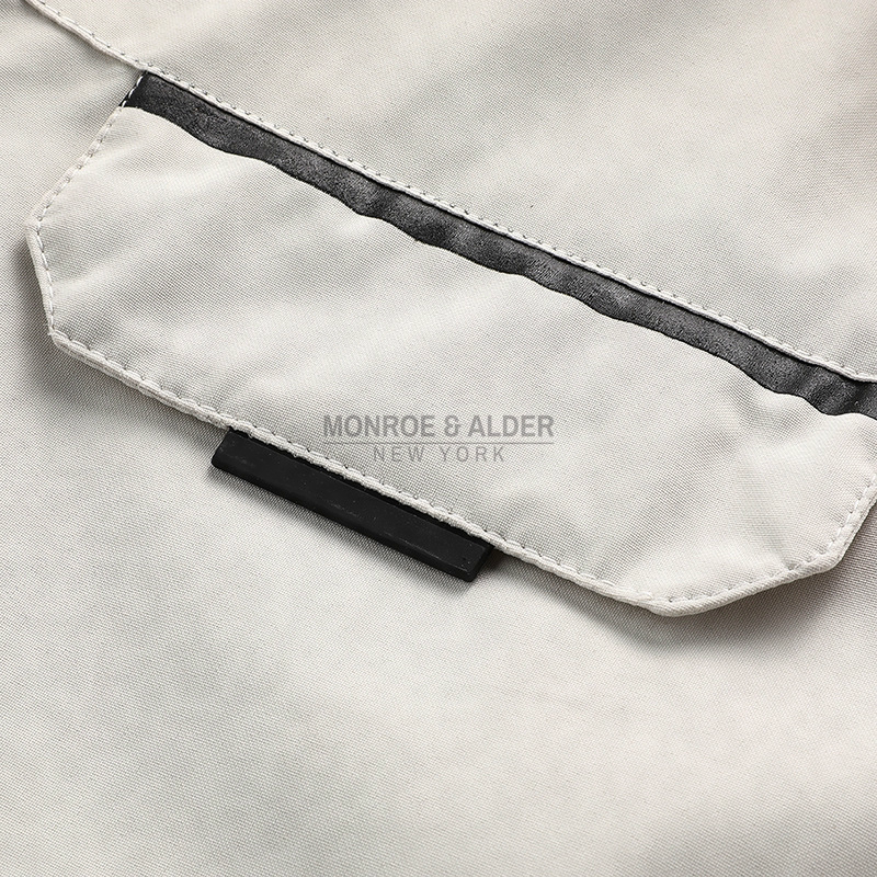 Close view of the flap chest pocket